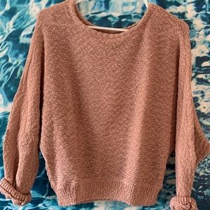 Me to we pink oversized knit sweater